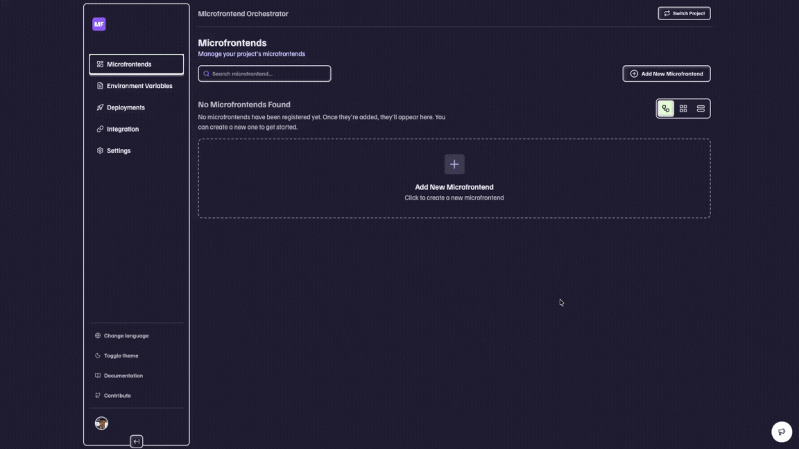 Microfrontend Orchestration